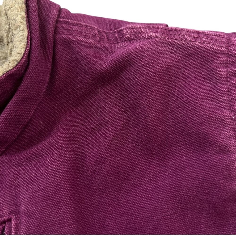 Carhartt Purple Sherpa Lined Duck Canvas Women Vest Size L - Picture 7 of 13